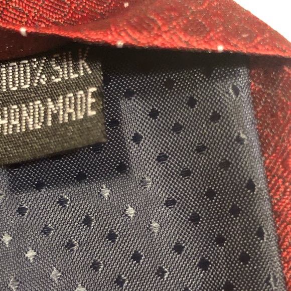 FERRAGAMO Burgundy Silk  Tie - Picture 5 of 7